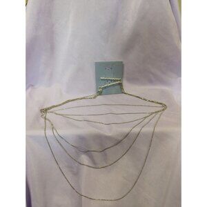Multi-Layered Silver Hair Bobby Pins Chain Accessory By Icing
